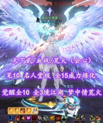 【天下贰/血战/荒火（会心）】笔10！名人堂级！全15威力炼化！觉醒全10+全3境江湖！梦中情荒火——哇乄牛哥哥