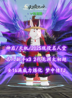 【神启/天机（大攻重）】2025现役名人堂！名人副手x3！2代龙渊太初翅！全16满威力炼化！梦中情TJ——丷包克图