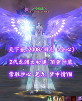 【天下贰/2008/羽毛（会心）】2代龙渊太初翅！顶奢时装！常驻护心！笔九！梦中情YM！——乄小瓶盖乀