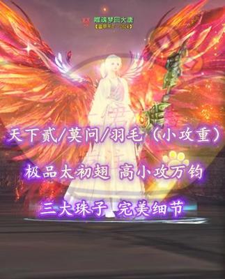 【天下贰/莫问/羽毛（小攻重）】极品太初翅+高小攻万钧+三大珠子+完美细节——噬魂梦回大唐