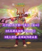 【天下贰/天下第一/荒火（会心）】2代龙渊太初翅（红尺寸）！3境火神怒！全顶级75神兵装——丶美轮美奂