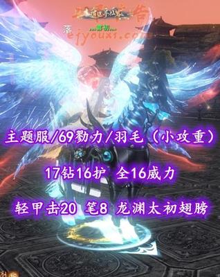 【主题服/69勠力/羽毛（小攻重）】17钻16护！全16威力！英魂轻甲击20！笔8！双高分龙渊太初翅膀+多至臻翅+多时装外观——灬雲初灬