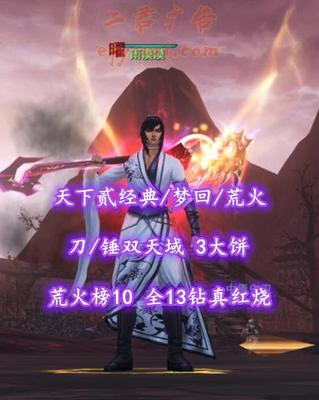 【天下贰经典/梦回/荒火（会心）】荒火榜10！全13钻真红烧！刀/锤双天域+3大饼——雨漠漠