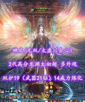 【神启/无双/太虚（会心）】双护19（武器21钻）！笔7！14威力炼化！2代高分龙渊太初翅+多神临青花玄素时装等外观——丶久孤则安