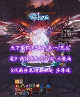 【天下贰怀旧/天下第一/荒火（会心）】笔9！高攻+高血+高会心！2代高分龙渊太初翅！土豪马+多神临时装外观——丷羊仔
