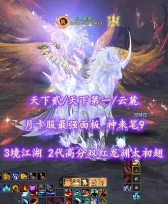 【天下贰/天下第一/云麓（大法重）】月卡服最强面板+神来笔9+3境江湖！2代高分双红龙渊太初翅+土豪马+多时装——无人能敌乀
