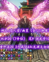 【神启/名人堂/幽篁（会心/物理刀簧）】双护20（7帝钻）！笔9！孩武学10！英魂重甲20！2代高分4红龙渊太初翅+冰火翅+绝版月下时装等外观——江山客