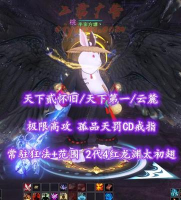 【天下贰怀旧/天下第一/云麓】极限高攻！孤品天罚CD戒指！常驻“狂法+范围”！2代高分4红“龙渊”太初翅+多神临时装灯豪华外观——半亩方塘丶