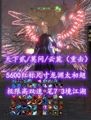 【天下贰/莫问/云麓（重击）】5600红标尺寸龙渊太初翅！极限高双速！笔7！3境江湖——甜泬熹汁郎