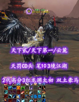 【天下贰/天下第一/云麓（大法重）】天罚CD头！笔9！3境江湖！鱼+狐狸双合体精进！2代高分3红龙渊太初翅+双土豪马+灵尊蓝龙——笑敬丿过往丶
