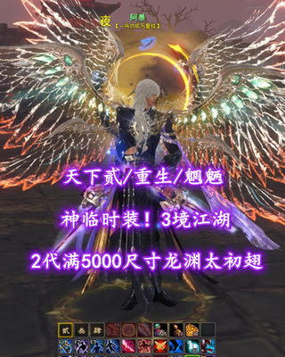 【天下贰/重生/魍魉】2代满5000尺寸龙渊太初翅！神临时装！3境江湖——阿暴