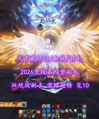 【天下贰怀旧/血战/羽毛（重击）】2026现役名人堂羽毛！双绝版副手！荣耀翅膀！笔10！全3境界马！全满6000高特权龙渊太初翅+双传世翅+多神龙+多时装等豪华外观——乄洗碗丶