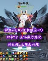 【神启/无双/天机（会心）】双护19！全16威力炼化！传世翅+龙渊太初翅——李白白乀