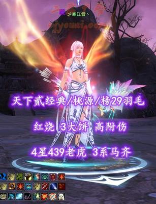 【天下贰经典/桃源】榜29羽毛！红烧！3大饼！高附伤！4星439老虎！3系马齐——乄寒江雪丶