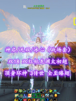 【神启/无双/冰心（念医/战场套）】双18！双红标龙渊太初翅！顶奢环神+3传世+全至臻翅！梦中情BX——乄小吉祥天