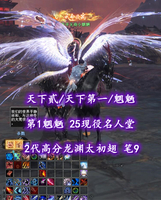 【天下贰/天下第一/魍魉】第1魍魉！25现役名人堂！2代高分龙渊太初翅！3境界马特技！笔9！3境江湖——平平无奇小魍魉