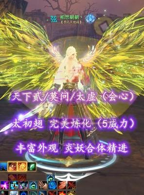 【天下贰/莫问/太虚（会心）】太初翅+完美炼化（5威力）+炎妖合体精进！——相思朝朝丶