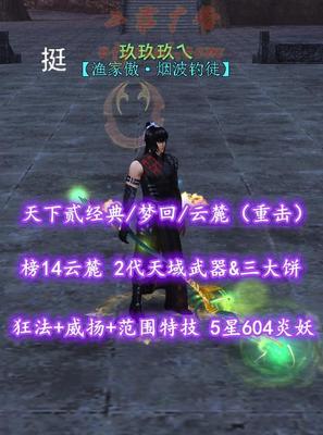 【天下贰经典/梦回/云麓（重击）】榜14云麓！2代天域武器&三大饼！常驻狂法+威扬+范围特技！5星604炎妖！3系高等级马——玖玖玖乀