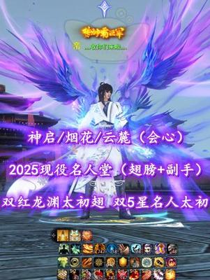 【神启/烟花/云麓（会心）】2025现役名人堂（翅膀+副手）！双红龙渊太初翅！双5星名人太初武器——灬收你们来啦灬