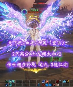 【天下贰/血战/云麓（重击）】2代高分4红龙渊太初翅+传世翅+多外观！笔九！3境江湖——行路漫漫