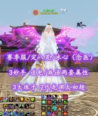 【赛季服/定八荒/冰心（念医）】3妙手！追电/疾语两套属性！完封+伤害防护！3大珠子2代龙渊太初翅+18代至臻翅——乄熊小熊丶