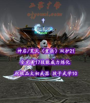 【神启/荒火（重击）】双护21（双满帝钻）！全完美17技能威力炼化！双极品太初武器！孩子武学10！2代双6000高分龙渊太初翅+传世翅+双神龙等豪华外观——乀乌雅成璧丷
