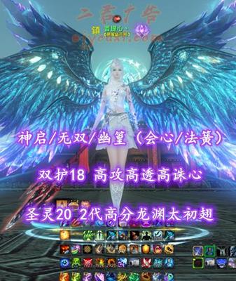 【神启/无双/幽篁（会心/法簧）】双护18！高攻高透高诛心！圣灵20！2代高分龙渊太初翅+青花玄素等丰富外观——菩提心丶