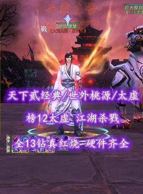 【天下贰经典/世外桃源/太虚（会心）】榜12太虚！全13钻真红烧！73级马！江湖杀戮——乄浑犟犟
