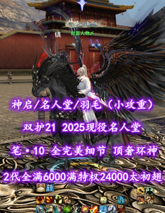 【神启/名人堂/羽毛（小攻重）】双护21！2025现役名人堂！神来之笔·10+全完美细节！顶奢环神！2代全满6000+满特权24000太初翅膀——封面人物乄