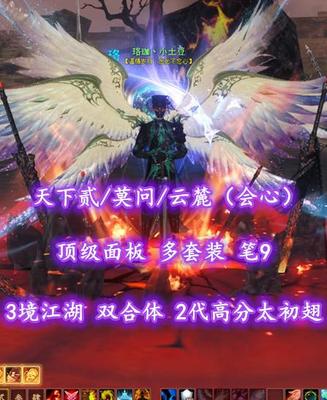 【天下贰/莫问/云麓（会心）】顶级面板+多套装！笔9！3境江湖！双合体！2代高分太初翅——珞珈丶小土豆