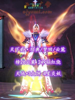 【天下贰·经典/梦回/云麓】榜26云麓！249钻红烧！天域+3大饼！4星炎妖！开阳外观——茶蜜蜜