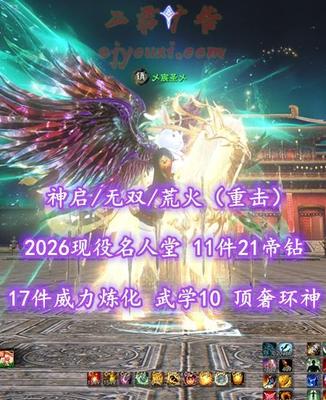 【神启/无双/荒火（重击）】2026现役名人堂！11件21帝钻！全17件威力炼化！孩武学10！全顶级细节！2代高分4红龙渊太初翅！顶奢环神！双土豪马等豪华外观——乄宸圣乄