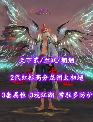 【天下贰/血战/魍魉】3套属性！3境江湖！2代红标高分龙渊太初翅！常驻多防护——渡川丶
