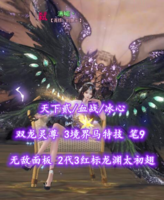 【天下贰/血战/冰心（极限回避+身板）】无敌面板！2代3红标龙渊太初翅+双龙灵尊！3境界马特技！笔9——清嵋丶
