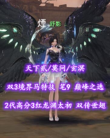 【天下贰/莫问/玄溟（念小法+会心）】2代高分3红龙渊太初+双传世翅！双3境界马特技！笔9！巅峰之选——舒影