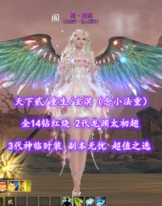【天下贰/重生/玄溟（念小法重）】全14钻红烧！2代龙渊太初翅！3代神临时装！副本无忧！超值之选——椛丶星沉