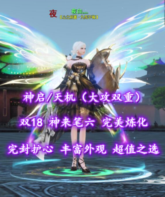 【神启/天机（大攻双重）】双18！神来笔六！完封护心！超值之选——夜白灬