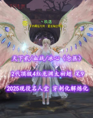 【天下贰/血战/冰心（念医）】2025现役名人堂！2代顶级4红龙渊太初翅！穿刺化解炼化！笔9——丶玖洛