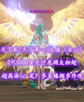 【天下贰/天下第一/太虚（会心）】2代5000金尺寸龙渊太初翅！超高诛心！笔7！多至臻翅多外观——北屿浮屠欲封天
