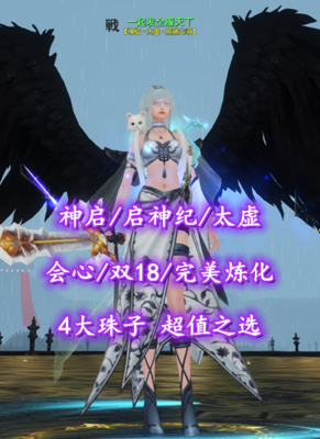 【神启/启神纪/太虚（会心/双18）】完美炼化+4大珠子+高觉醒技能+超值之选！——一起发全服天丅