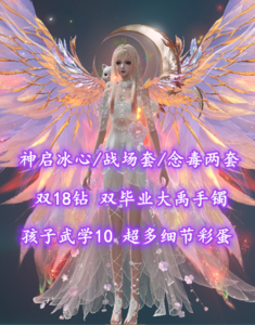 【神启冰心（战场套/念和毒两套+成品副本套）】双18钻（武器19）！双毕业大禹手镯！孩子武学10——耶耶拿铁